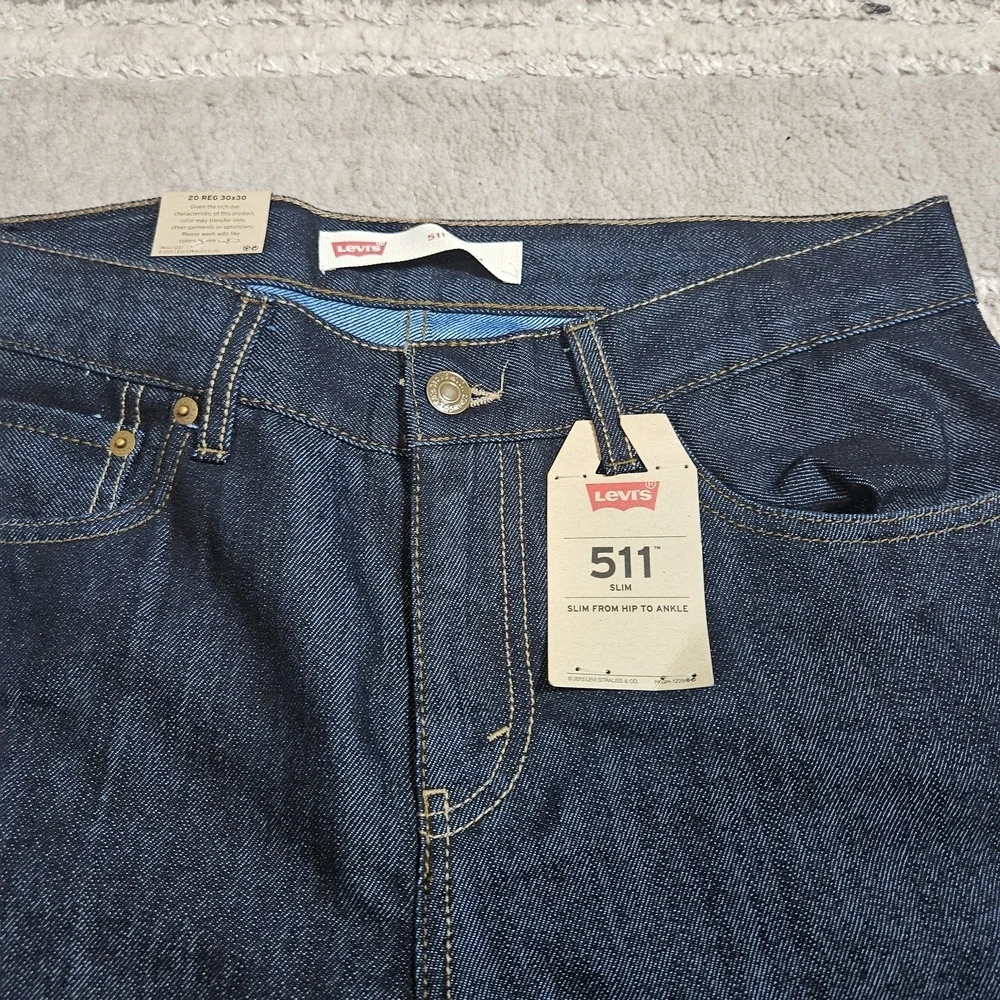 Levi's 511 Slim Fit Dark Blue Jeans - Picture 2 of 5